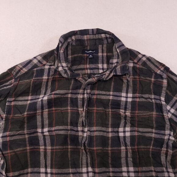 Croft & Barrow Madras Flannel Casual Button Up Shirt Mens Size Medium M Green - Picture 1 of 11